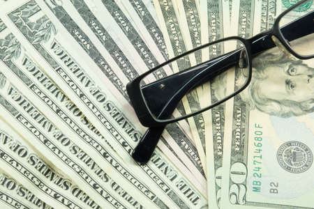 Spectacles on Dollar Billsの写真素材