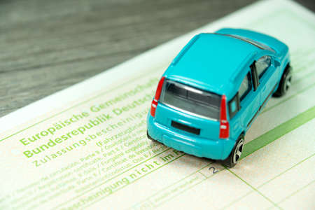 A vehicle registrationの写真素材