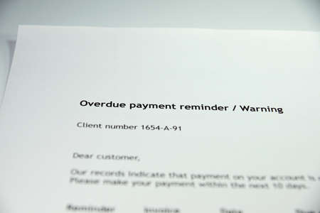 overdue noticeの写真素材