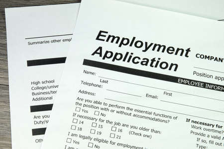 Employment applicationの写真素材