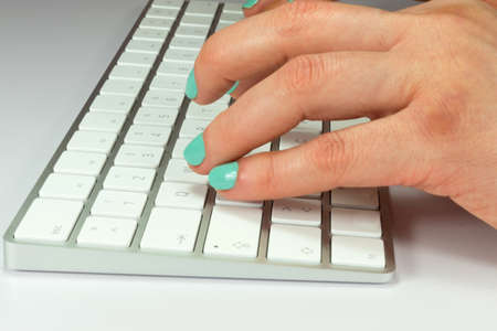 A woman working on computer