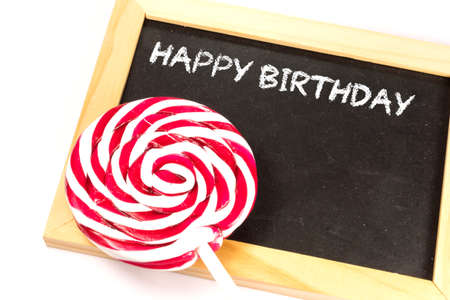 Birthday wishes on a school blackboard
