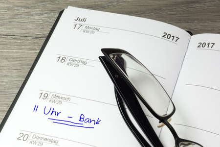 Calendar and glassesの写真素材