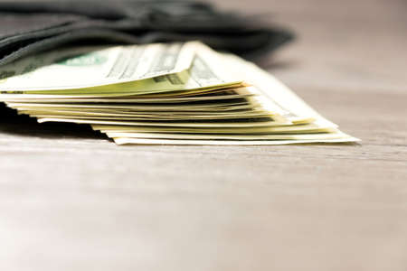 Money dollar and walletの写真素材