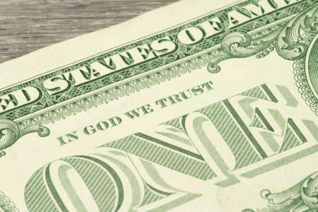 A closeup of a dollar billの写真素材