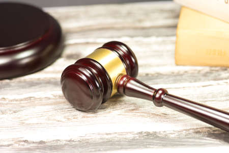 A gavel and different statutesの写真素材