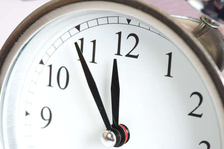 A closeup of an alarm clock