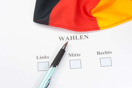 Ballot at the elections in Germanyの写真素材