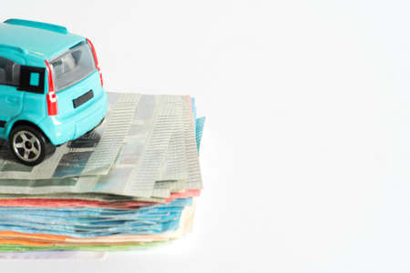 Euro money and carの写真素材