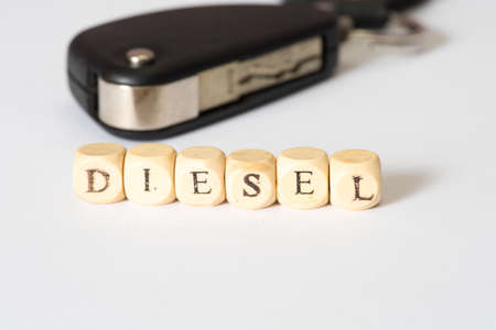 Car and diesel keyの写真素材