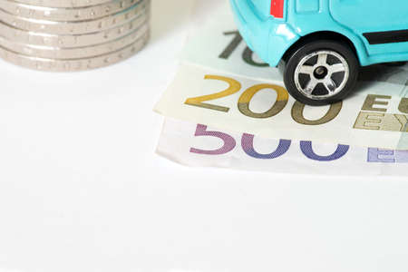 Euro money and carの写真素材