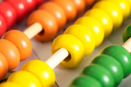 Wooden colored abacusの写真素材