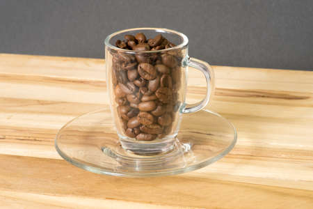 A cup of coffee beansの写真素材