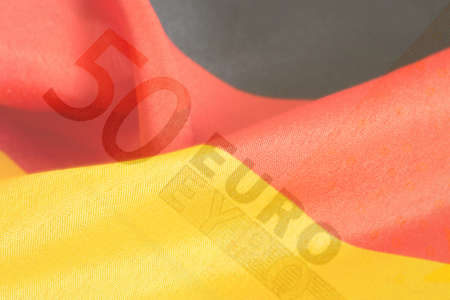 German flag and euro moneyの写真素材
