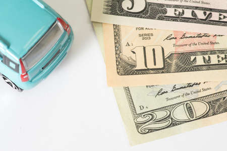 Money dollars and carの写真素材