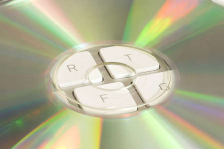 A DVR blank and a computerの写真素材