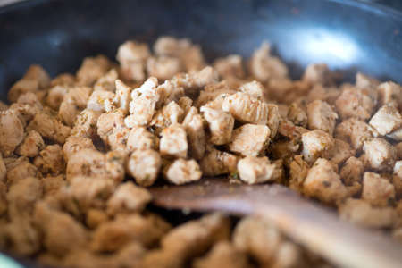 Meat in a panの写真素材