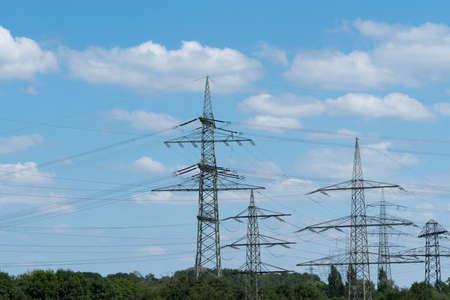 Electricity pylon and blue sky