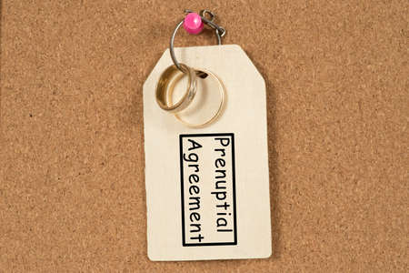 Two wedding rings and a marriage contract