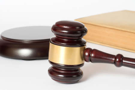 A gavel and a law book