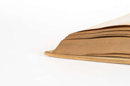 An old, open bookの写真素材