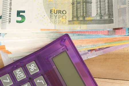 Calculator and cashの写真素材