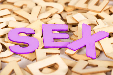 The word sex and many other lettersの写真素材