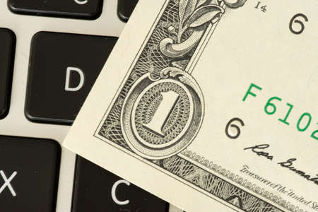 Computer and moneyの写真素材