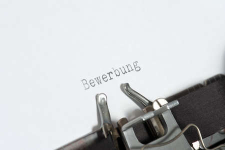 An application and a typewriterの写真素材