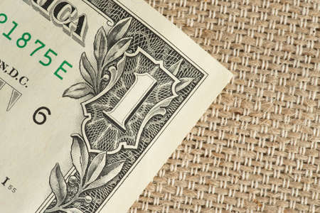 Close-up of a dollar billの写真素材
