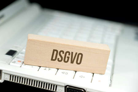 A computer and privacy basic regulation DSGVOの写真素材