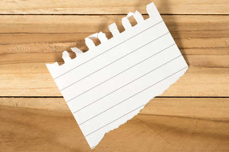 A paper sheet torn off in the middleの写真素材