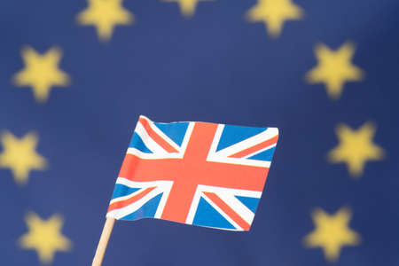 Flag of Great Britain and the European Union EUの写真素材