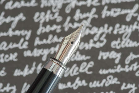 Close-up of a fountain penの写真素材