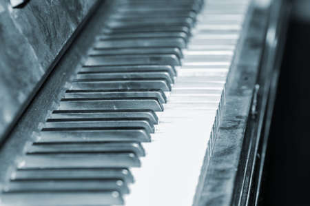 Keys from an old pianoの写真素材