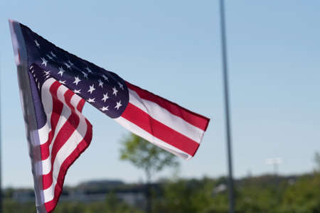 Close-up of the flag of America