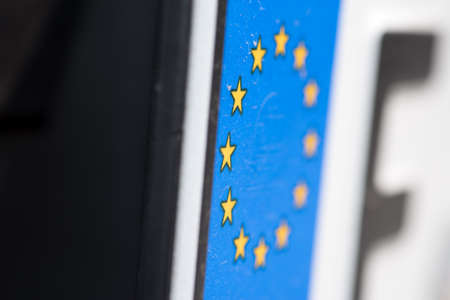 Close-up of an EU flag
