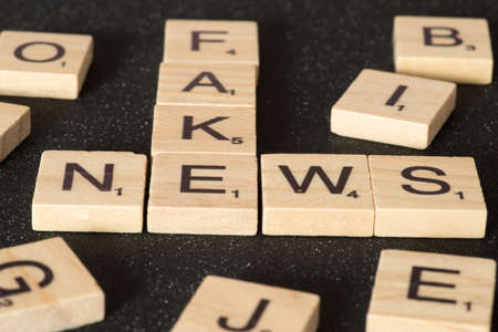 Words fake and newsの写真素材