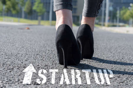 A woman and startup companyの写真素材