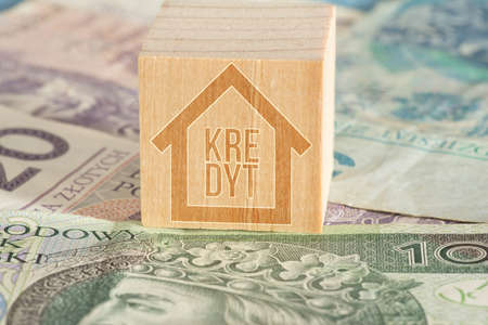 Polish zloty PLN and a loan for a house or apartmentの写真素材