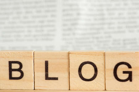 A blog and a newspaperの写真素材