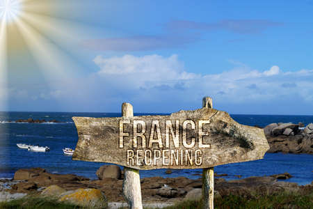 Vacation in France and notice of reopeningの写真素材