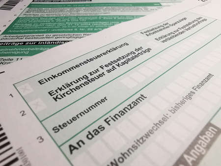 Close up form for tax return
