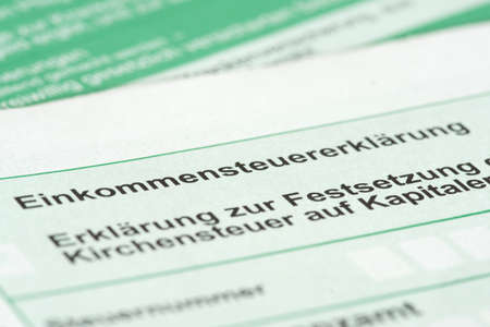 Close up tax return formの写真素材