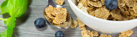 A bowl of cereal for breakfast