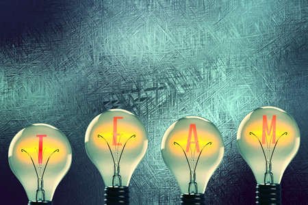 Lightbulbs and the word team