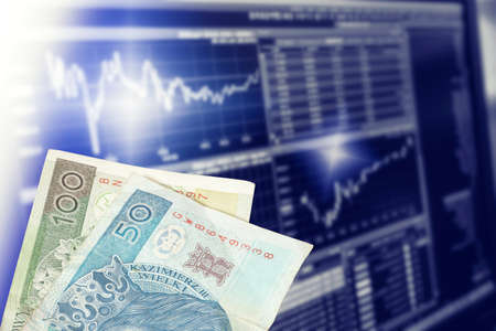 Money Polish zloty PLN and stock exchange in Poland