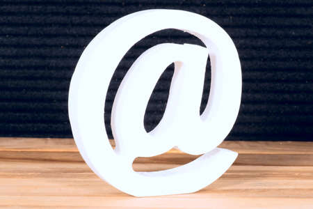 Close-up of email at symbol signの写真素材