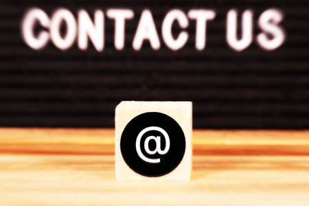 Email contact iconの写真素材