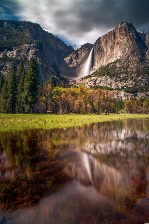 Yosemite Falls, Yosemite National Park, California, usaの写真素材